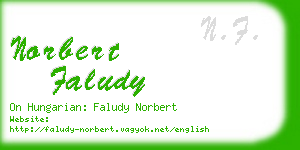 norbert faludy business card